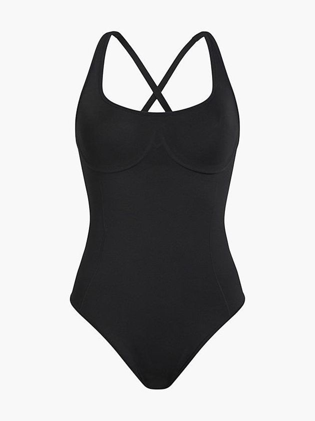 Calvin Klein USA Bodysuit - Bonded Flex Womens Bodysuit Black 4017392-TH